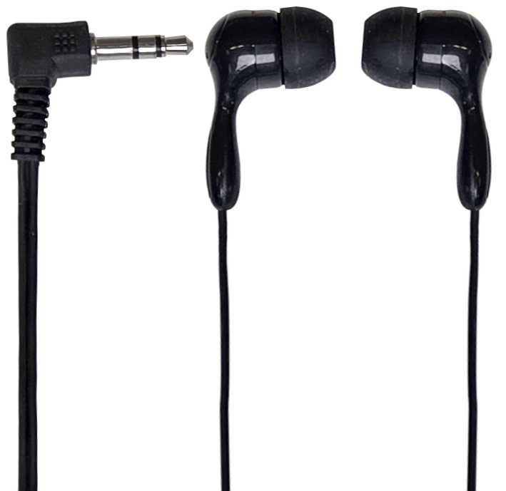 Наушник вакуумный одноразовый арт.305 (цвет-черный) фото