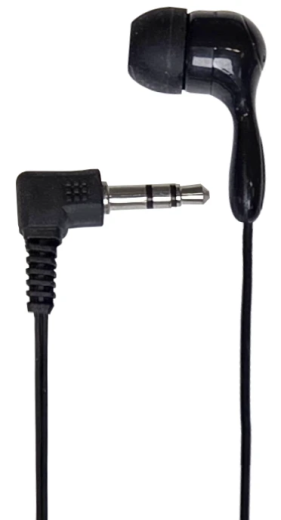 Наушник вакуумный одноразовый арт.306 моно черные фото