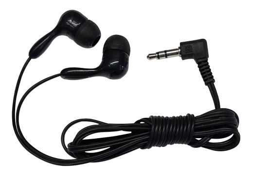 Наушник вакуумный одноразовый арт.305 (цвет-черный) фото